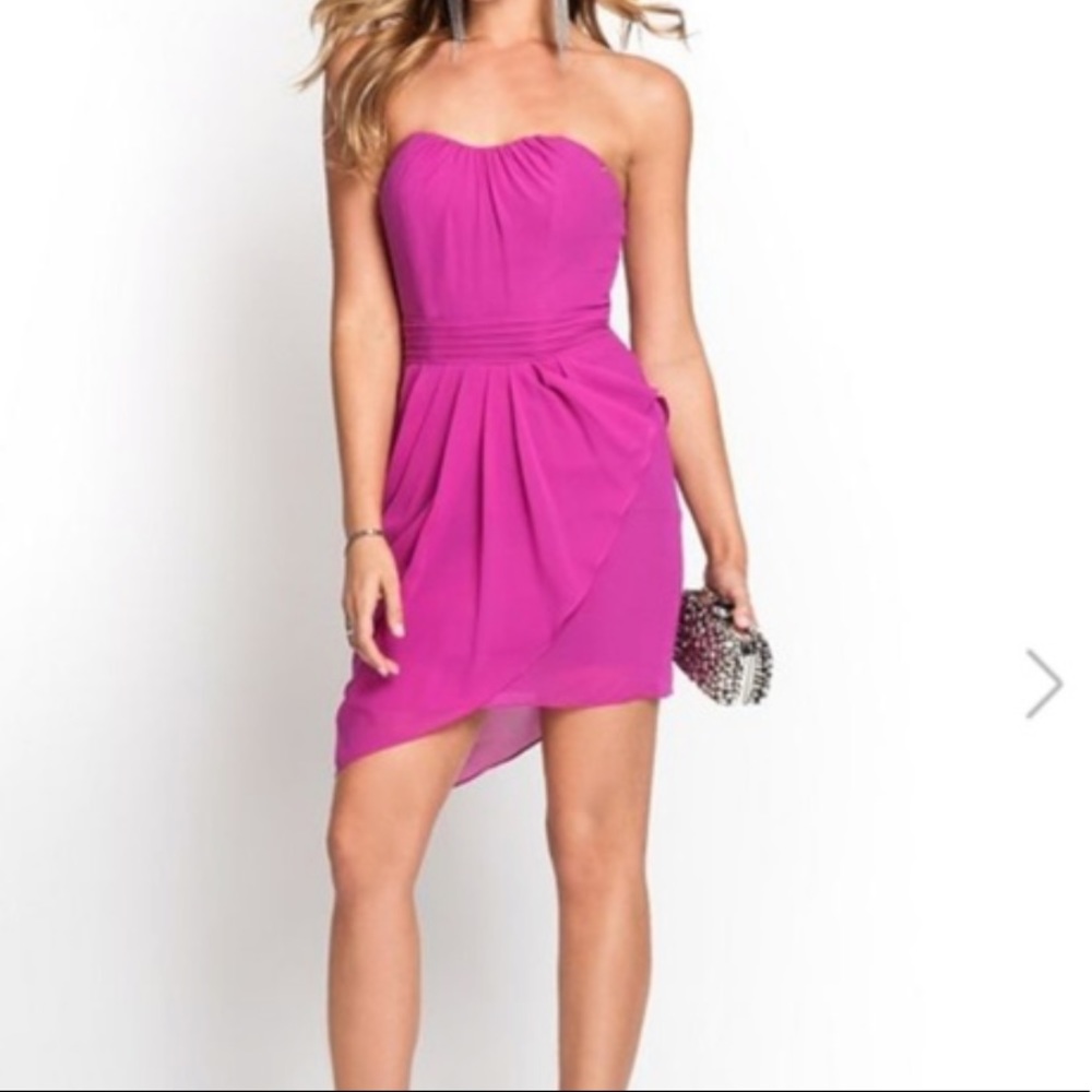 Guess Los Angeles Strapless Mini Cocktail Dress